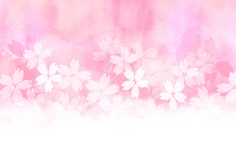 桜　春　水彩イラスト