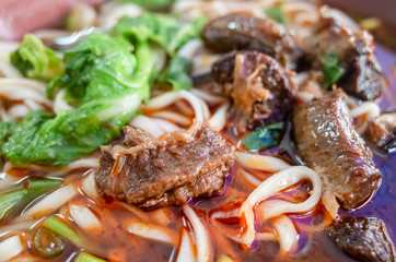 hot braised beef noodle soup