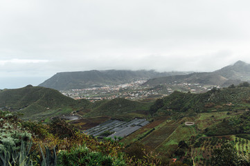 Fototapeta na wymiar Mountain range in Anaga Natural Park In Tenerife, Canary Islands, Spain