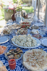Full meal of original Georgian cuisine