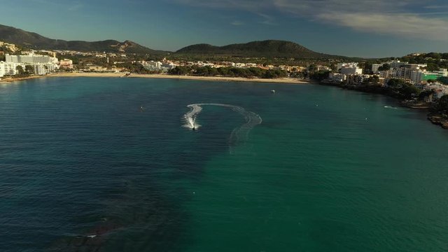 Jetski In The Bay Of Santa Ponsa, Majorca Spain