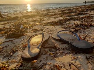 shoes on beach