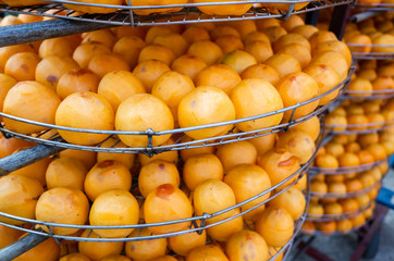 dried up persimmon under the sun