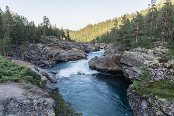 A river and rocky gorge in Jotunheimen Norway