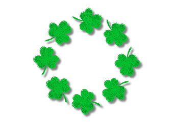 Shamrock clover leaf icon. Creative design element for St. Patrick's Day.