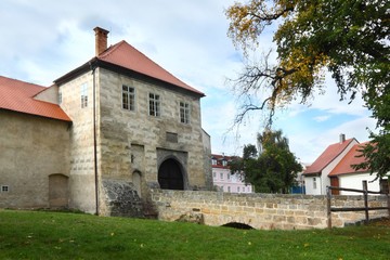 Fototapeta na wymiar Entrance gate to Lipy Water Castle Ceska Lipa, Czech Republic