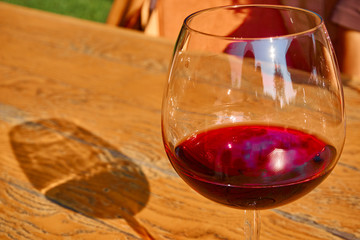 Glass of Fresh Red Wine for Celebration