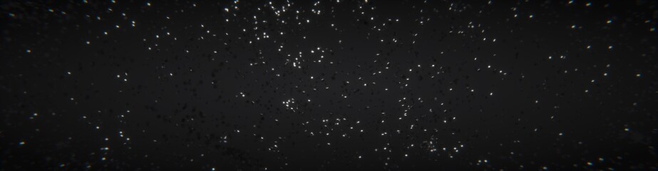 Wild Bio luminescence. Illumination of plankton at Maldives. Many bright particles.