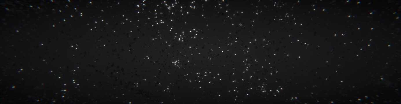 Wild Bio luminescence. Illumination of plankton at Maldives. Many bright particles.