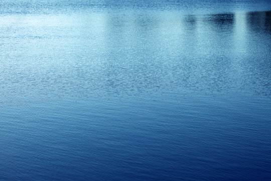 Abstract blue color water background.