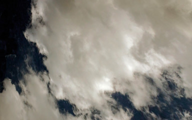 A rain cloud similar to a human head.