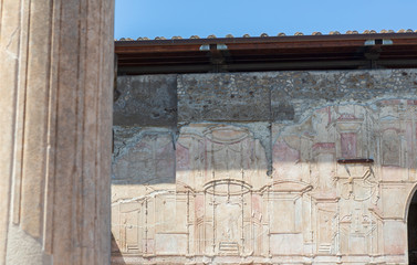 Pompeii, an ancient Roman city near modern Naples in the Campania region of Italy, that was buried...