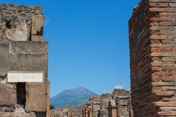 Pompeii, an ancient Roman city near modern Naples in the Campania region of Italy, that was buried...