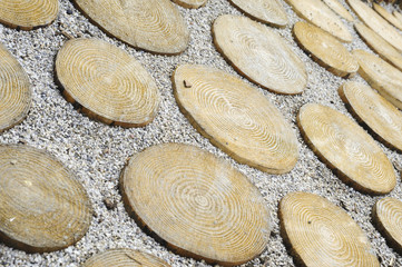 Kiefer Rundholz Holzpflastersteine