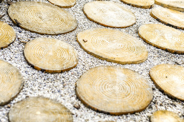 Kiefer Rundholz Holzpflastersteine