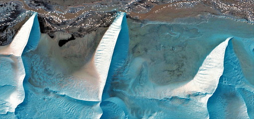 where the cold is born,  abstract photography of the deserts of Africa from the air, aerial view of...