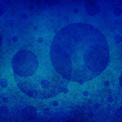 Random Pattern of Dark Blue Circles on a Mottled Lighter Blue Abstract Background