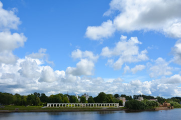 embankment of the Volkhov river in Veliky Novgorod