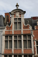 Détail d'un immeuble traditionnel de Gand