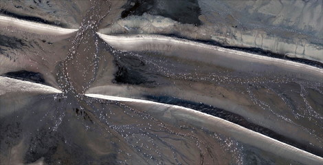 stellar highway,  abstract photography of the deserts of Africa from the air, aerial view of desert...