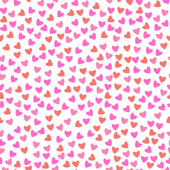 Seamless pattern with hearts