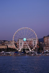 Italia ; Ruota Panoramica, lungomare Salerno, 23 Dicembre 2019.