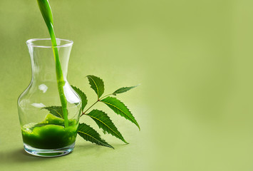 Medicinal Neem juice and leaves