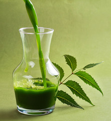 Medicinal Neem juice and leaves
