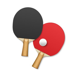 Rackets for table tennis. Pingpong tennis game equipment ball vector background poster