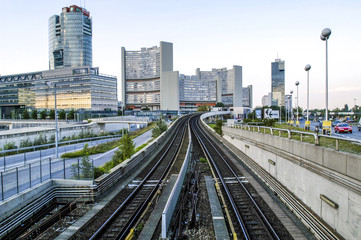 Fototapeta premium Uno City, Österreich, Wien, 22. Bezirk, Donaucity