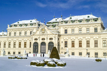 Schloss Belvedere, Österreich, Wien, 3. Bezirk, Belvedere - obrazy, fototapety, plakaty