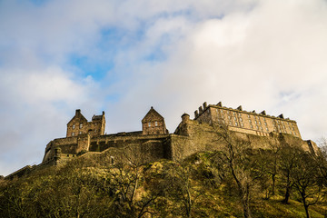 Fototapeta na wymiar View with Edinburgh Castle from Scotland