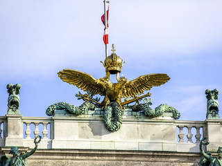Doppeladler k.und k. Monarchie Dach der Neue Burg, Österreich,