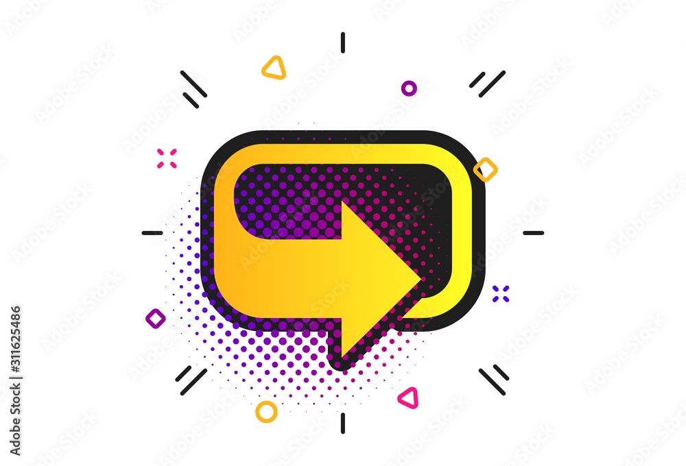 Poster rotation icon. halftone dots pattern. repeat symbol. refresh sign. classic flat rotation icon. vecto