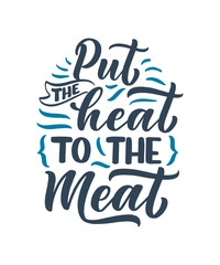 Bbq fun slogan, great design for any purposes. Lettering for family dinner design. Funny print, poster and banner with phraase about barbeque. Summer card. Vector