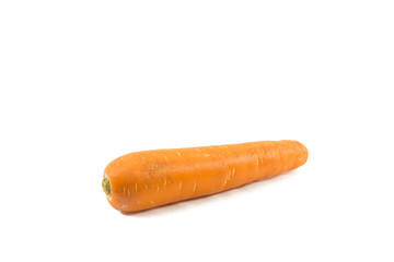 Fresh carrot isolated on white background.