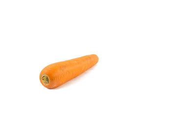 Fresh carrot isolated on white background.