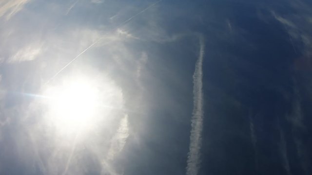 Sunny Day And Blue Sky With Clouds Time Lapse