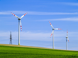 Fototapeta premium Elektrizität, Windräder, Österreich, NIederösterreich, Mostv