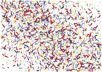 Festive color ribbon confetti background. Abstract frame confetti texture for holiday, postcard, poster, website, carnivals, birthday and children's parties. Cover confetti mock-up. Wedding card