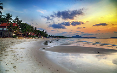 Colorful cloudy background sunrise or sunset