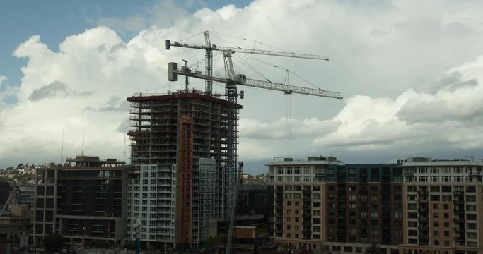 Cranes building Timelaspe