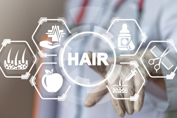 Hair Care Treatment Medical Concept.