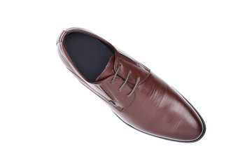 Male leather shoe isolated on white background