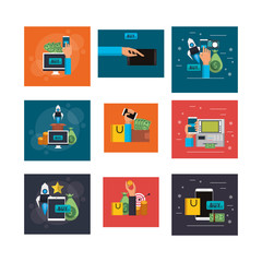 bundle of electronic commerce icons