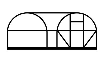 Greenhouse Logo or icon design. Vector illustration