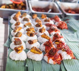 Row of Nasi Lemak
