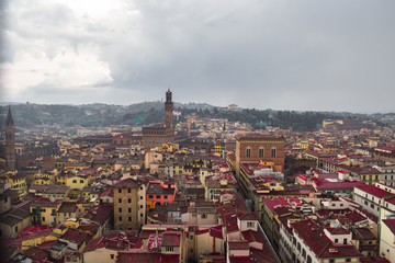 Obraz premium aerial view of the city of florence italy