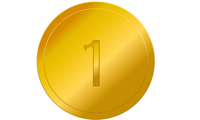simple gold coin money number 1 winner