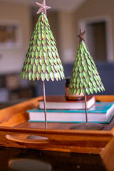 A unique table centerpiece close to christmas.